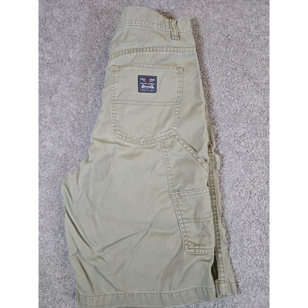 Polo Ralph Lauren Chino Shorts Sz 14 Khaki Color Flat Front Vintage